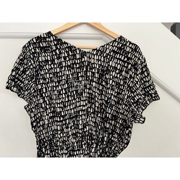 Eileen Fisher 100% Silk Mini Dress Womens 1X Black Boho Chic Artsy Miniamlist - Picture 12 of 15